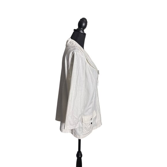 Chico's Zenergy Collection Ripstop Jacket Optic White Size 3/XL NWT - Picture 2 of 10